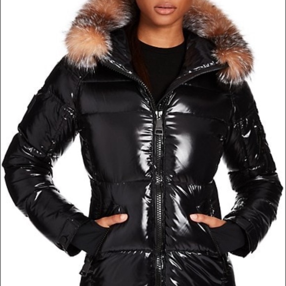 SAM. Jackets & Blazers - Sam. Blake Fur-Trim Puffer Down Jacket Jet